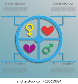Modern design elements love infographics. EPS 10