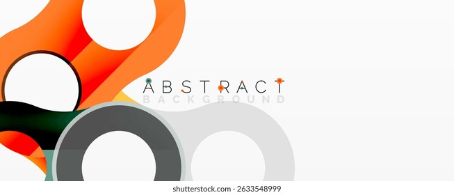 Modern design features overlapping circles, vibrant colors, gray gradients. Clean aesthetic suitable for backgrounds, presentations.