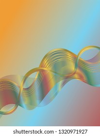 Modern design with flowing wavy colorful lines and shapes isolated on gradient background. Jpg and Vector illustration EPS 10, editable can be used on promotional materials like brochures or posters.