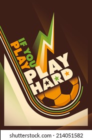Modern design of football poster. Vector illustration.