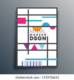 Modern design with geometric shapes for wallpaper, flyer, poster, brochure cover, typography, or other printing products. Vector illustration.