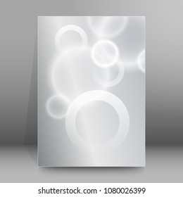 Modern Design geometric style template on blur gray circle background with space place for your text. Vector illustration EPS 10 for title page newsletter for new products or sales, electronic theme
