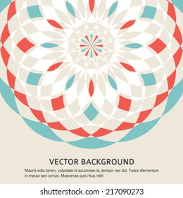 Modern Design geometric style template on ornate background with space place for your text. Vector illustration EPS 10 for title page newsletter for new products or sales, feminine theme 