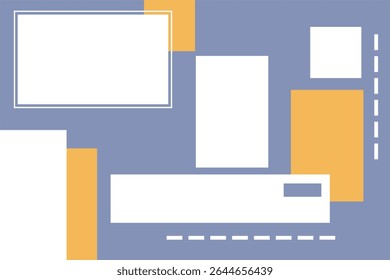 Modern design of geometrical rectangular Shape in different sizes. With empty spaces for your text and images. Vector illustration.