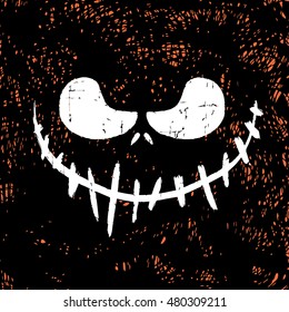 Modern design ghost halloween picture.Vector composition. Scary mask. Postcard, poster, flyer. Halloween Mask Background.