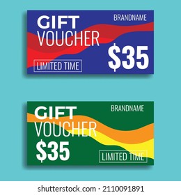 Modern design of gift vouchers. Great for discount cards, social media, sales promotion, product marketing, web etc