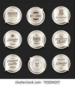 Modern design gold and silver sale badges collection