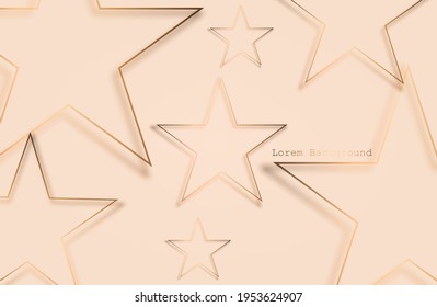 modern design. gold star with shadow. light background. vector