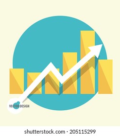 Modern design graph. Business graph to success, can use for business concept. Vector illustration.