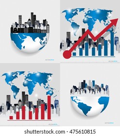 Modern design graph. Business graph to success, can use for business concept. Vector illustration