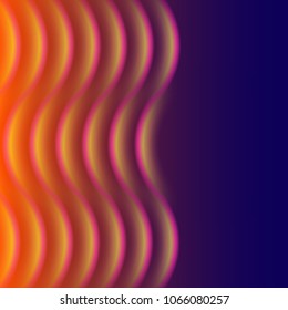 Modern Design graphic template on glowing background. Red & yellow, purple abstract shapes. Vector illustration EPS 10 for wellness theme booklet, title page newsletter for new products or sales