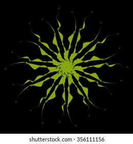 Modern design green and black background latex




