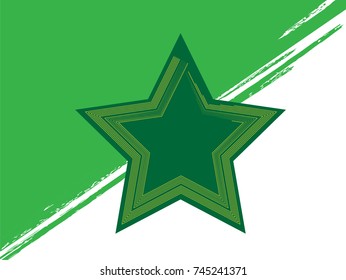 Modern design green star