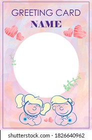 modern design greeting card design with full of color