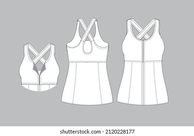 Modern Design Gym Suit Vector