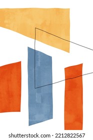 Modern design, hand painted watercolor illustration for wall decoration, social media, banner, postcard, cover, background 