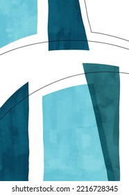 Modern design, hand painted watercolor illustration for wall decoration, social media, banner, postcard, cover, background 