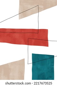Modern design, hand painted watercolor illustration for wall decoration, social media, banner, postcard, cover, background 