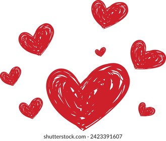 Conjunto de iconos de corazones de diseño moderno. Ilustración vectorial