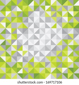 Modern design hipster triangle background. Multicolor - gray and green colors. Empty background with space for content. Can be use as seamless texture.