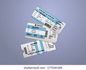 Modern design of Honduras airline, bus and train travel boarding pass. Three tickets of Honduras painted in flag color. Vector illustration isolated
