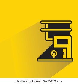 modern design house icon with shadow yellow background