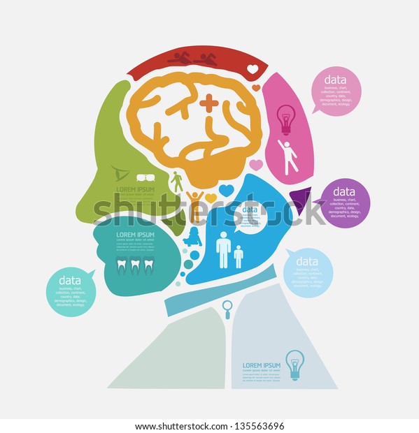 Modern Design Human Brain Template Can Stock Vector (Royalty Free ...