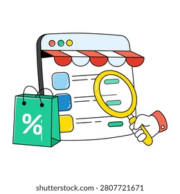 Modern design icon of acquiring product online 