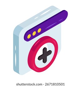 Modern design icon of add browser