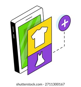 Modern design icon of add product 