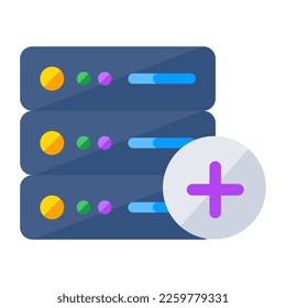 Icono de diseño moderno de agregar servidor 