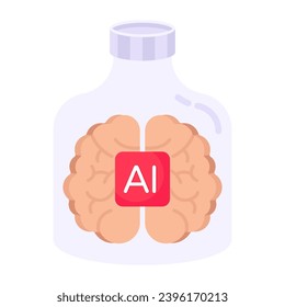 Modern design icon of ai mind

