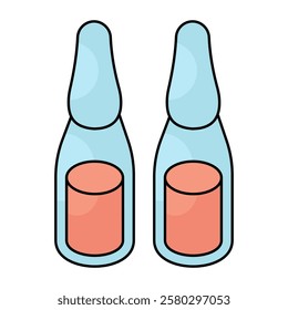 Modern design icon of ampoule
