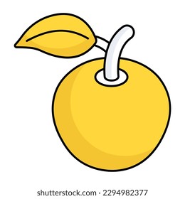 Icono de diseño moderno de manzana 