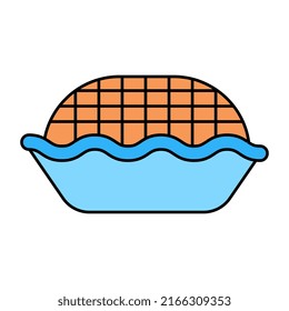 Modern design icon of apple pie