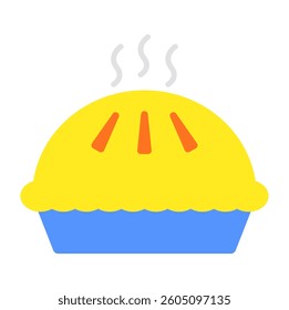 Modern design icon of apple pie