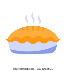 Modern design icon of apple pie