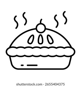 Modernes Design Ikone von Apfelkuchen