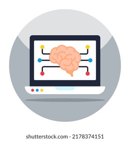 Modern design icon of artificial brain