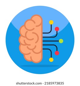 Modern design icon of artificial brain