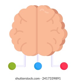 Icono de diseño moderno del cerebro artificial

