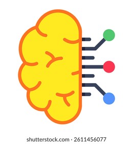 Modern design icon of artificial brain