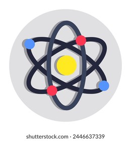Icono de diseño moderno del átomo
