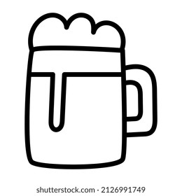 Modern design icon of beer mug

