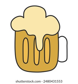 Modern design icon of beer mug

