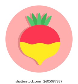 Modern design icon of beetroot