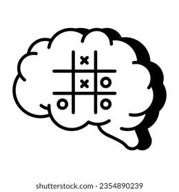 Modern design icon of brain