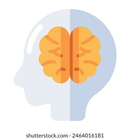 Modern design icon of brain available for download