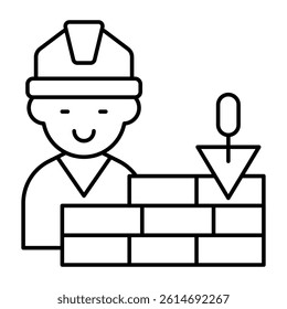 Modern design icon of brick wall