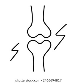 Modern design icon of broken bone

